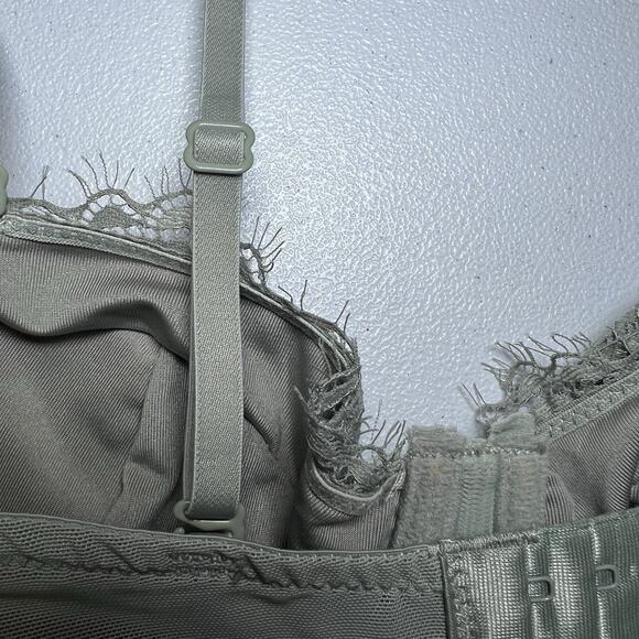 Garage Chrishell Lace‎ Mesh Bustier Size XS Floral Lace Detail Stretchy Cropped - Picture 5 of 7